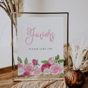 Rosé Garden Favours Sign