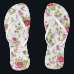 Rose Garden Flip Flops<br><div class="desc">Be ready for spring and summer with pretty red and pink roses for your toes-es!
(Yes, we actually typed that!) :)
Great for girls or women, small to large sizes - see drop-down list.
Choose your favourite strap width and colour.</div>