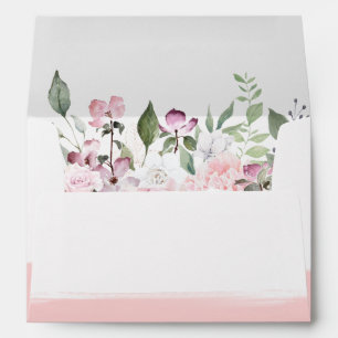 Rose Garden floral préadressé enveloppe mariage