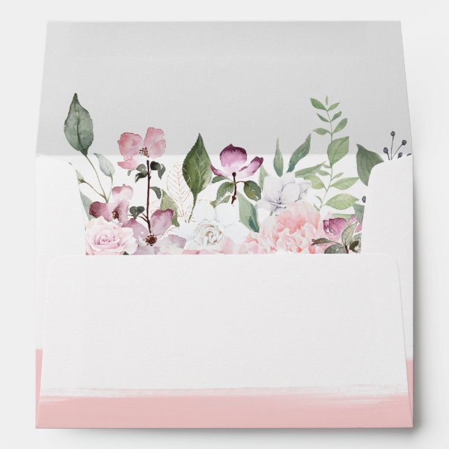 Rose Garden floral préadressé enveloppe mariage (Dos (Bas))