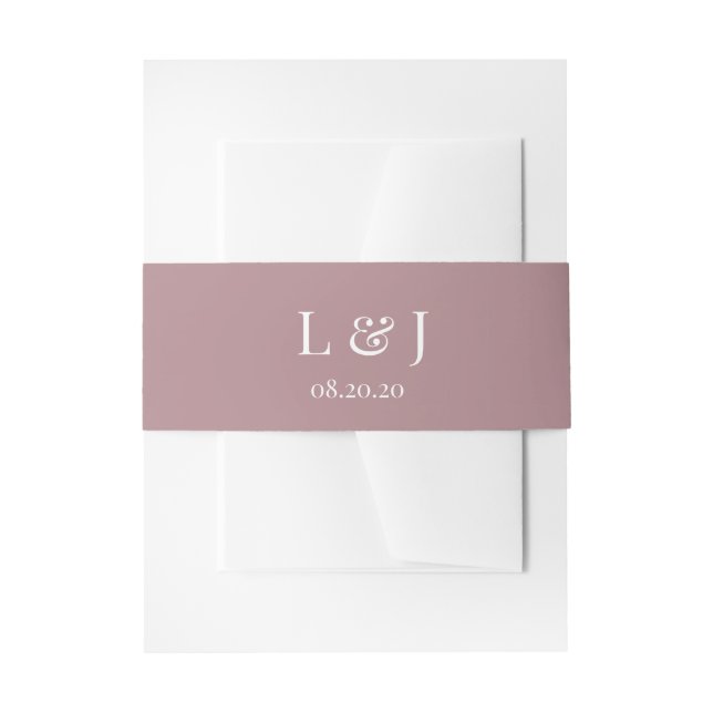 Rose Garden floral Wedding Belly Band Invitation Belly Band (Front Example)