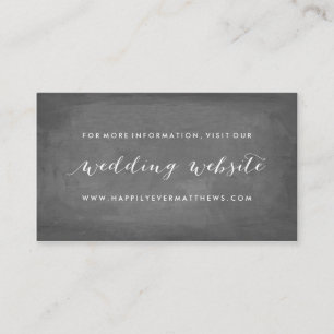 Rose Garden Floral Wedding Website Double-Sided Enclosure Card