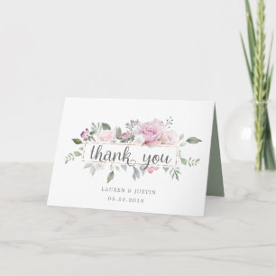 Rose Garden   Folded Photo Thank You Card