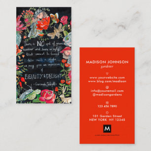 ROSE Garden   Gardener Business Cards