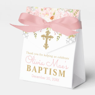 Rose Garden Girl Baptism Personalized  Favor Box