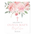 Rose Garden Girl Boho Baptism Affiche de bienvenue