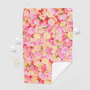 Rose garden golf towel