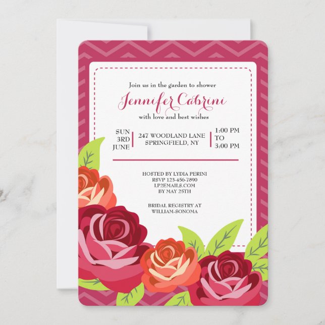 Rose Garden Invitation (Front)