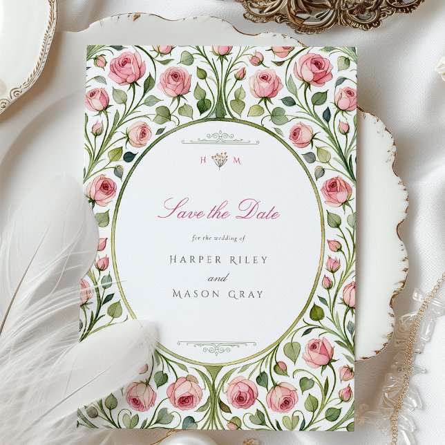 Rose Garden Mariage Enregistrer la carte de date (Créateur téléchargé)