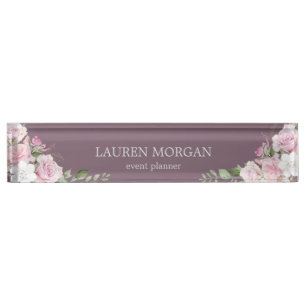 Rose Garden Mauve Plaque signalitique nom
