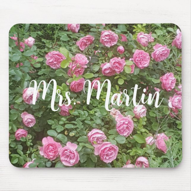 Rose Garden Mousepad for Teacher (Front)