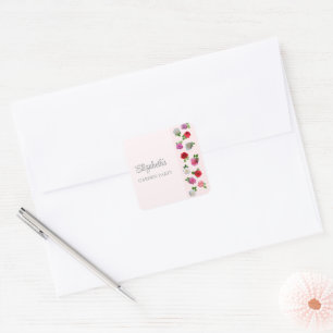 Rose Garden Party Bridal Shower Square Sticker