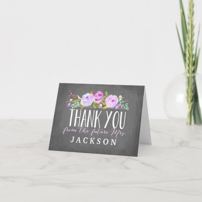 Rose Garden | Purple | Thank You Card (Front)