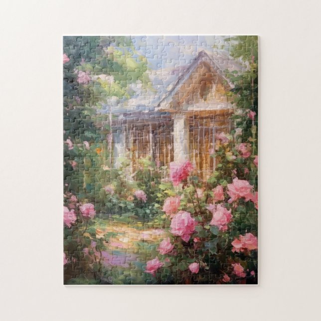 Rose Garden Retreat Jigsaw Puzzle (Vertical)