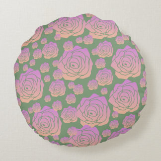 Rose Garden Round Pillow