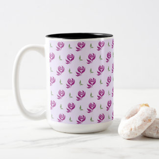 Rose Garden Vibes Motif Two-Tone Coffee Mug