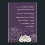 Rose Garden Wedding Invitation - Purple<br><div class="desc">This contemporary Rose Garden collection features beautiful rose silhouettes that add a classy and elegant style to any wedding theme. This design is also available in other colour schemes. Visit berryberrysweet.com for details. Available items in this design: - Wedding Invitations - RSVP card - Table Seating/Place Cards - Wedding Programs...</div>