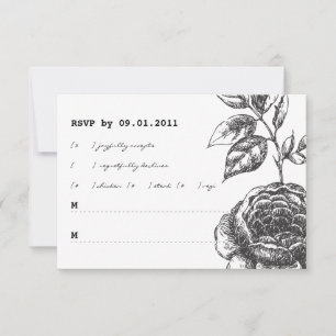 Rose Garden Wedding Invitation RSVP