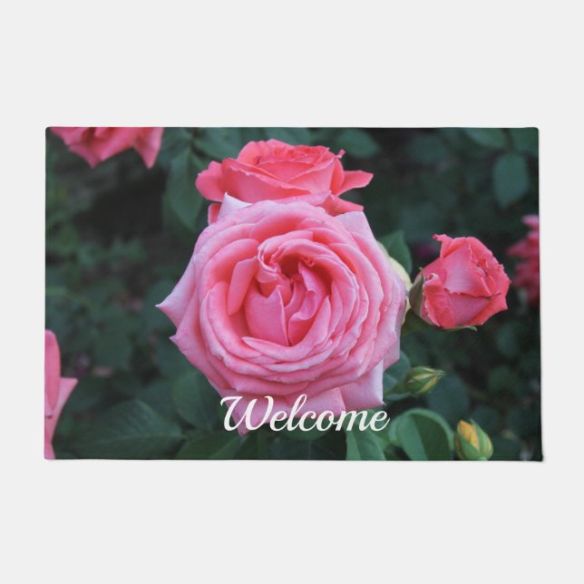Rose Garden Welcome Mat (Front)