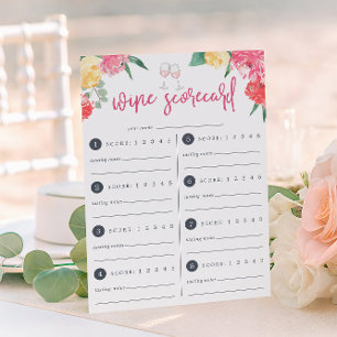 Rosé Garden Wine Tasting Scorecard