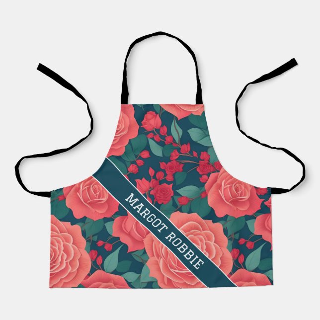 Rose Geometric Colourful Personalized Pattern Apron (Front)
