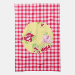 Rose Gingham Kitchen Towel