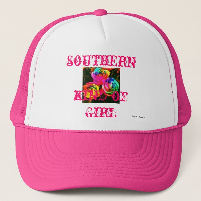 Rose Girl Trucker Hat (Front)