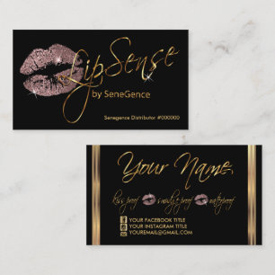 Rose Glitter and Gold Business Card