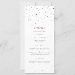 Rose Glitter Classic Wedding Menu