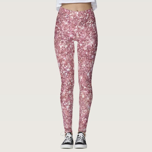 Rose glitter leggings (Front)