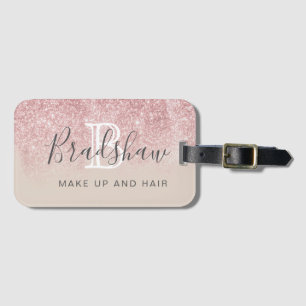  Rose Glitter  Luggage Tag