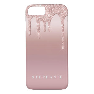 Rose Glitter Ombre Pink Blush Name Case-Mate iPhone Case