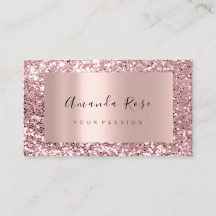 Rose Gol Glitter Simply Frame Spark Appointment Card