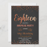 Rose gold 18th birthday invitation<br><div class="desc">Rose gold 18th birthday invitation</div>