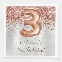  Rose Gold 3rd Birthday Party