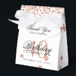 Rose Gold 40th Birthday Thank You Confetti White Favor Box<br><div class="desc">Elegant "Thank You" 40th Birthday Rose Gold Faux Glitter Confetti White design.</div>