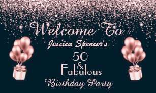 Pink Gold 50th Birthday Decorations Zazzle Ca