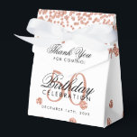 Rose Gold 50th Birthday Thank You Confetti White Favor Box<br><div class="desc">Elegant "Thank You" 50th Birthday Rose Gold Faux Glitter Confetti White design.</div>
