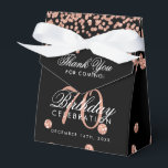 Rose Gold 70th Birthday Thank You Confetti Black Favor Box<br><div class="desc">Elegant "Thank You" 70th Birthday Rose Gold Faux Glitter Confetti Black design.</div>