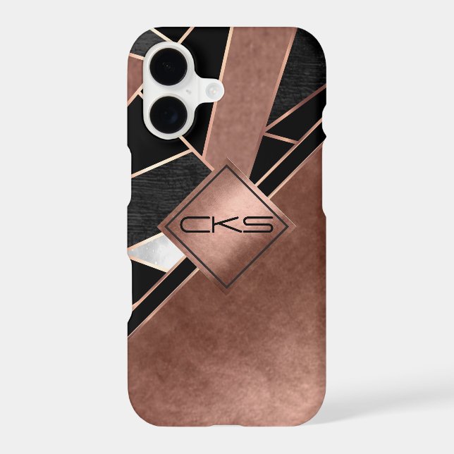  Rose Gold Absrtact | Monogram  (Back)
