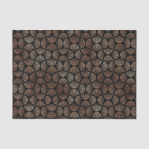 Rose Gold and Black Art Deco Pattern Tissue Paper