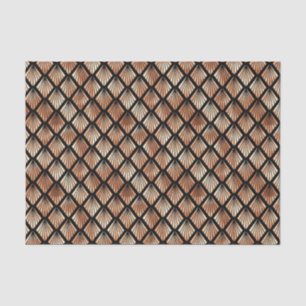 Rose Gold and Black Diamond Art Deco Pattern Tissue Paper