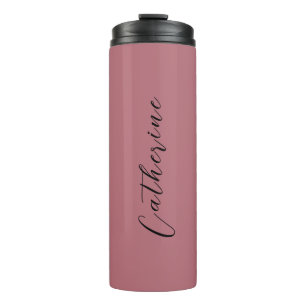 Rose Gold and Black Elegant Minimal Customized Thermal Tumbler