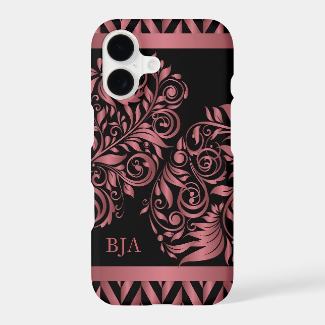 Rose Gold and Black | Monogram (Back)