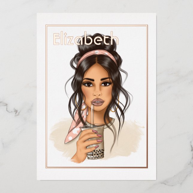 Rose Gold and Blush Birthday Tea Party (Front)