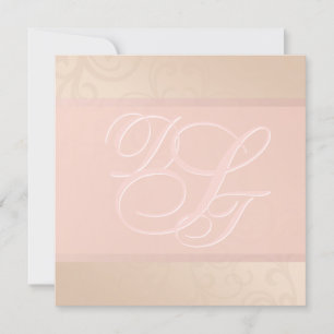 Rose Gold and Blush Monogram Invitation