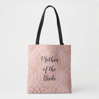 Rose Gold and Blush Mother of the Bride Tote Bag