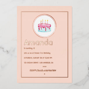 Rose Gold and Blush Pink 4th Birthday Girl Party