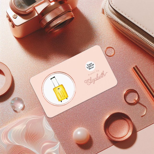 Rose Gold and Blush Pink Elegant Event Planner Business Card (Rose Gold and Blush Pink Elegant Event Planner Business Card)