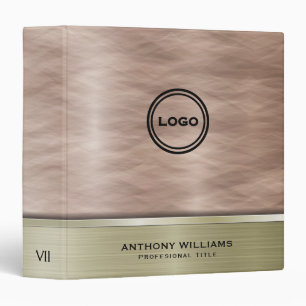 Rose Gold and Gold Metallic Abstract Texture Binder